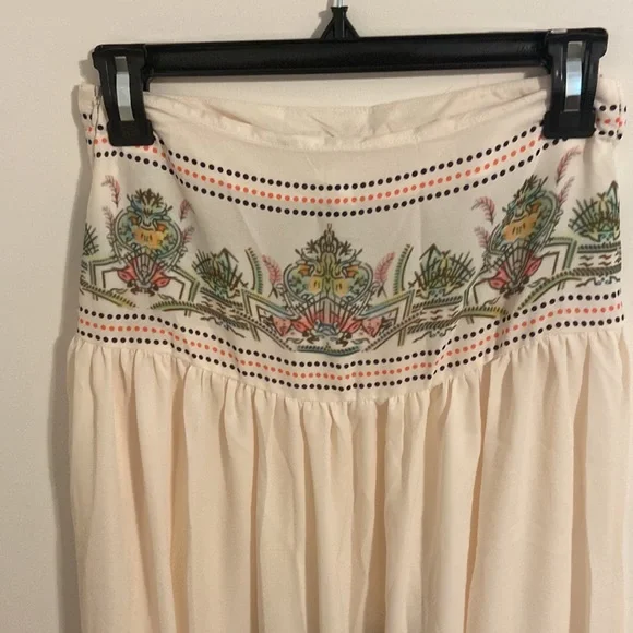 Boutique hi low skirt cream w black stripes small Nwot - Picture 6 of 16